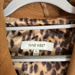 Nine West Tan Jacket with Leopard Lining